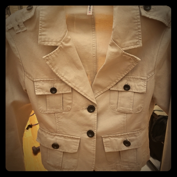 Tempted Jackets & Blazers - Military Style Canvas Jacket